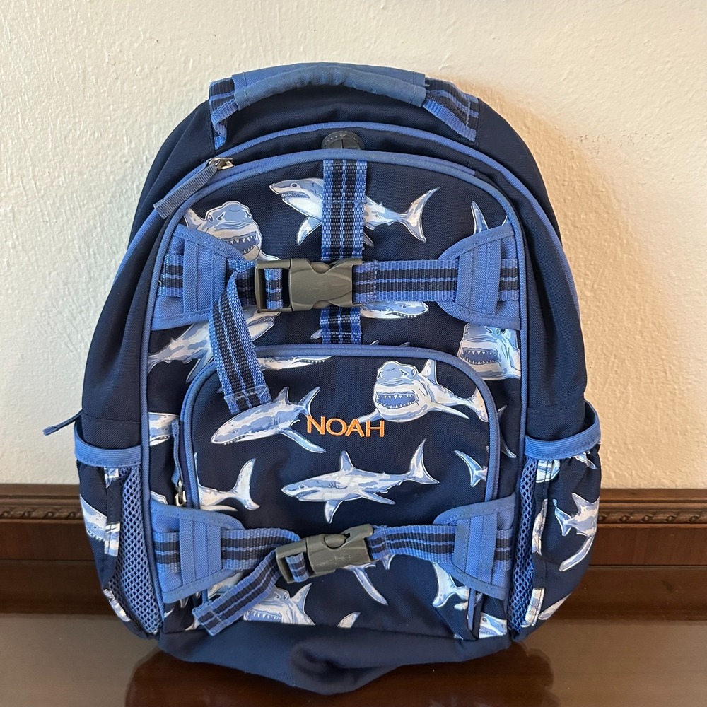 Pottery Barn Kids Shark Backpack NOAH School Pre K Travel‎ Supplies